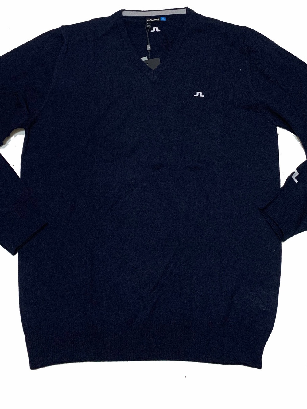 J.Lindeberg Men's Dark Navy V-Neck Sweater
